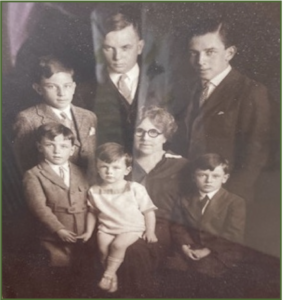 Arthur and Mary Morse, and their five sons.